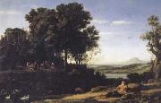 Claude Lorrain Landscape with Apollo and the Muses (mk17) painting